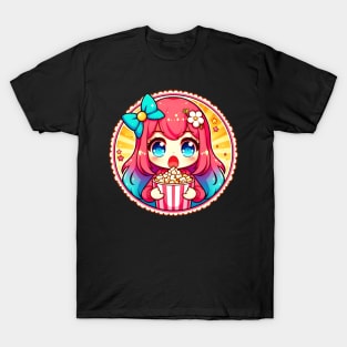 Popcorn Anime girl T-Shirt